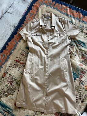 Brooks Brothers Khaki Shirt Dress Button Front